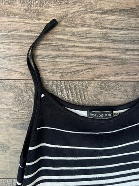 Hot & Delicious Black and White Striped Camisole